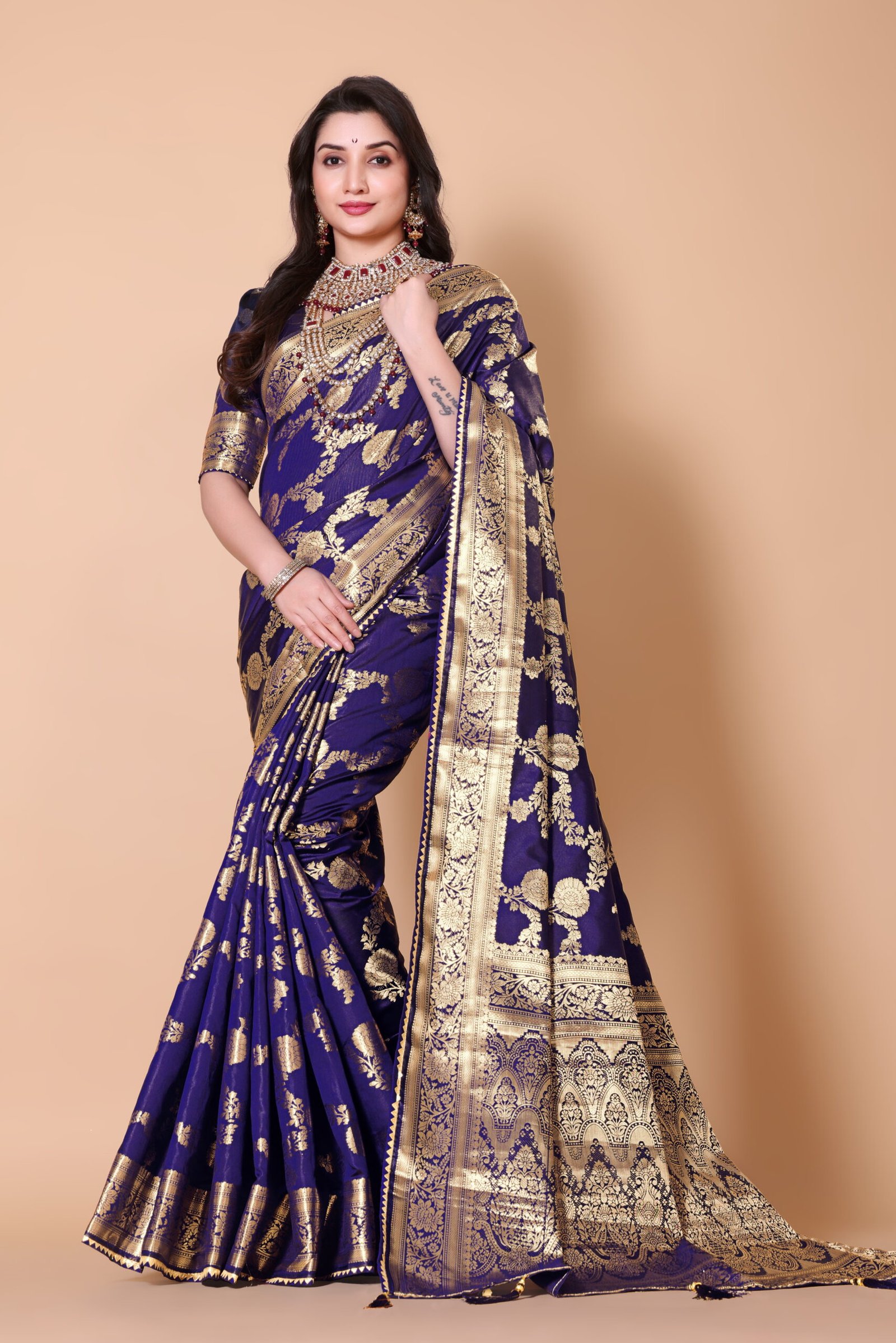 Banarasi-Saree-royal-Blue-one