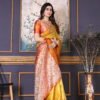 Kajivaram-silk-saree-yellow-three