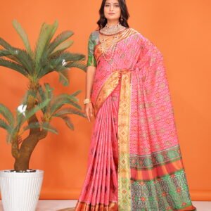 Patola-silk-light-pink-one