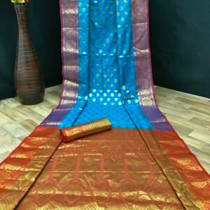 banarasi butti-sky-blue